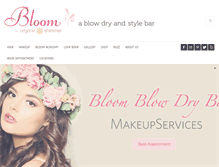 Tablet Screenshot of bloomblowdrybar.com